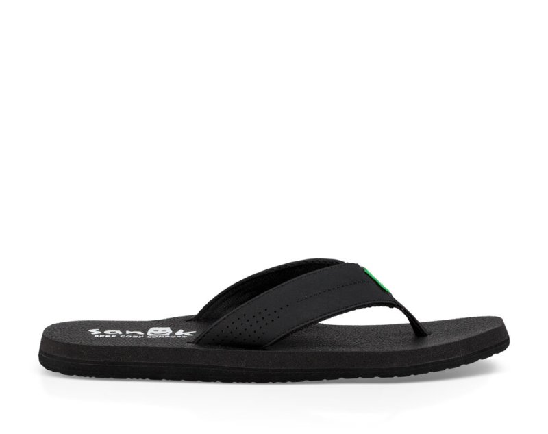 Sanuk Beer Cozy Coaster - Sanuk Flip Flops Mens Black - Philippines YXGTHP016